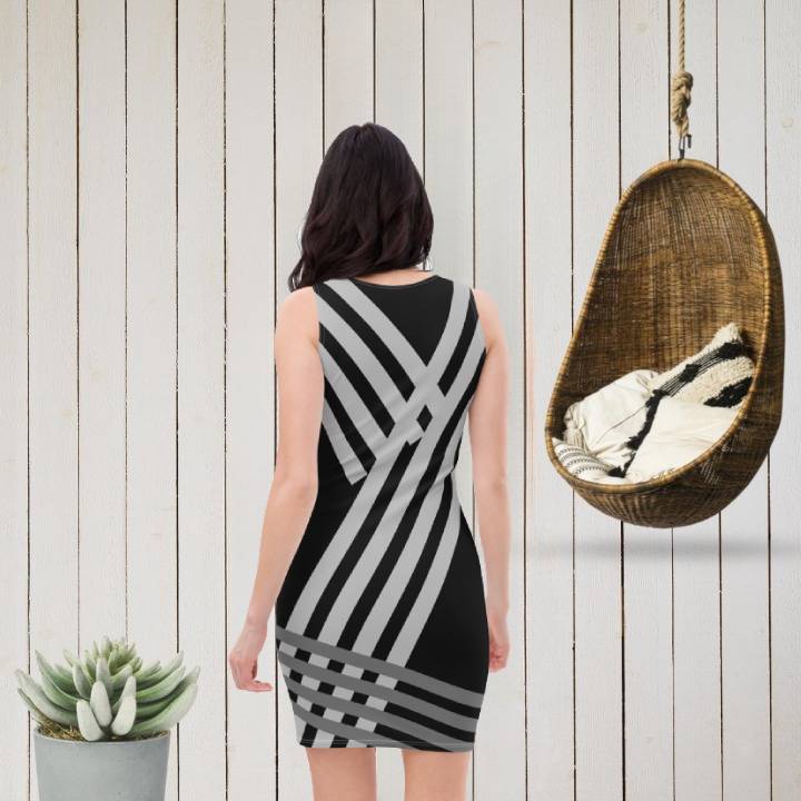 Vestido ajustado Hello negro