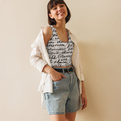 Top corto, Hello – top Vista frontal