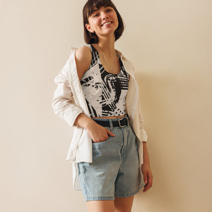 Top corto, Black & white – top Vista frontal