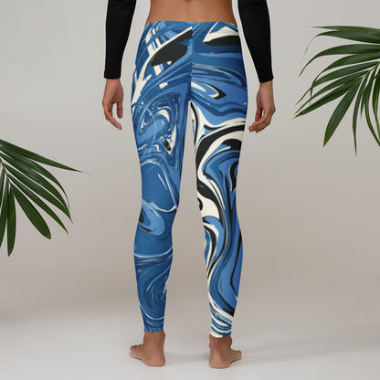 Leggings, Blue psicodelic – leggins Detalle