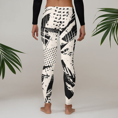 Leggings, black & white – leggings Detalle