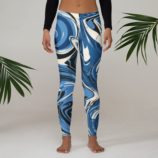 Leggings, Blue psicodelic – leggins Vista frontal