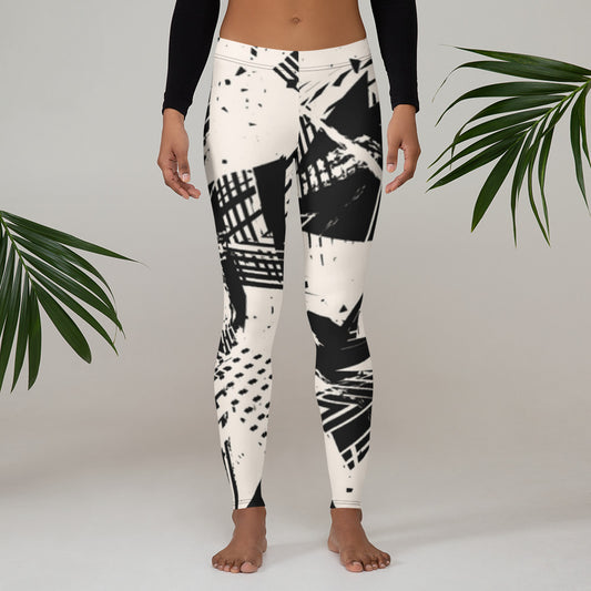Leggings, black & white – leggings Vista frontal