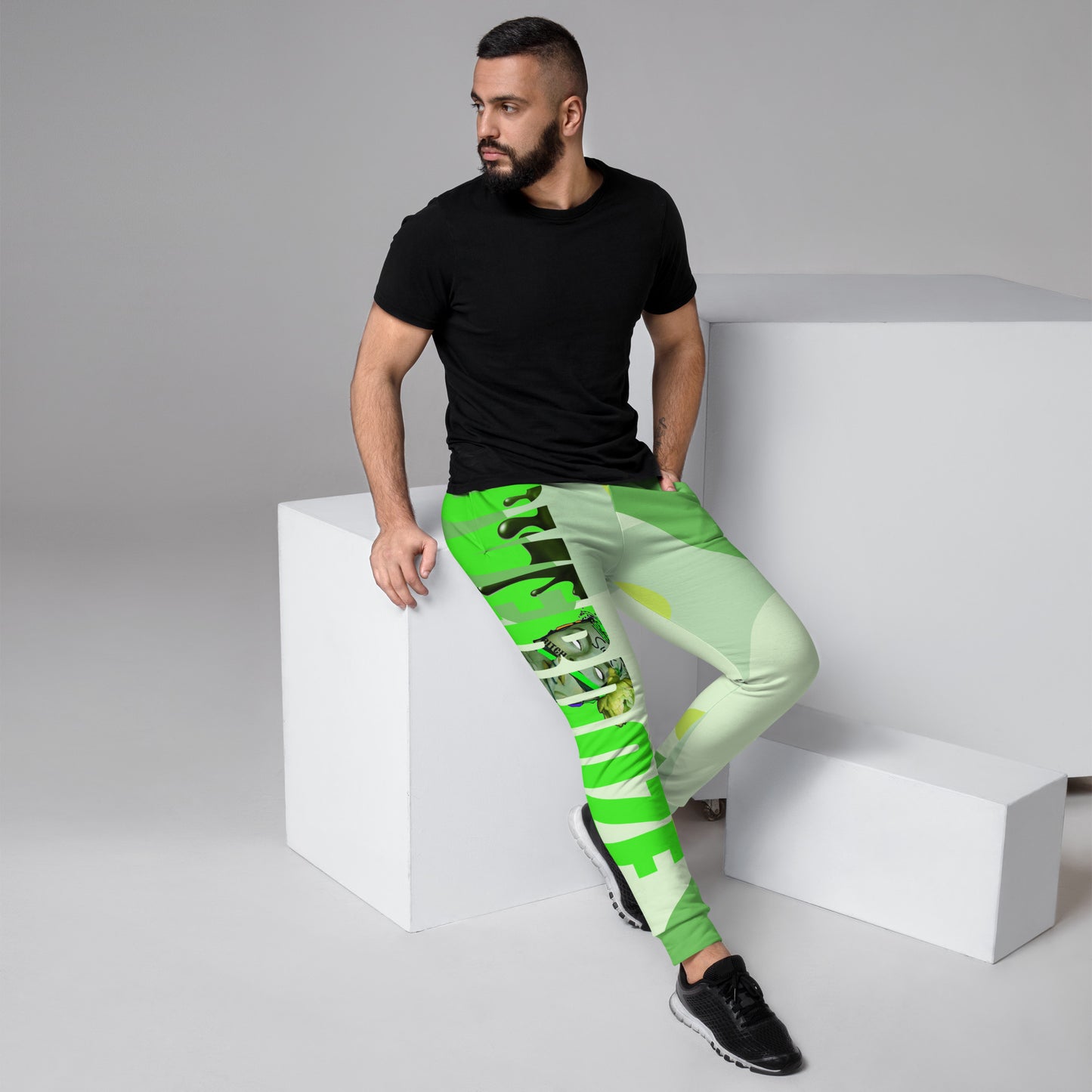 Abstract green overzone sweatpants