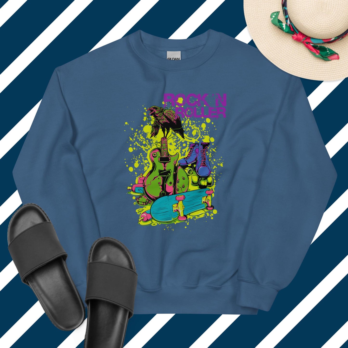 Rock and roller unisex sweatshirt