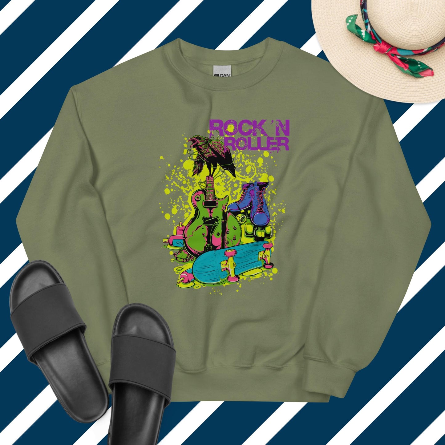 Rock and roller unisex sweatshirt