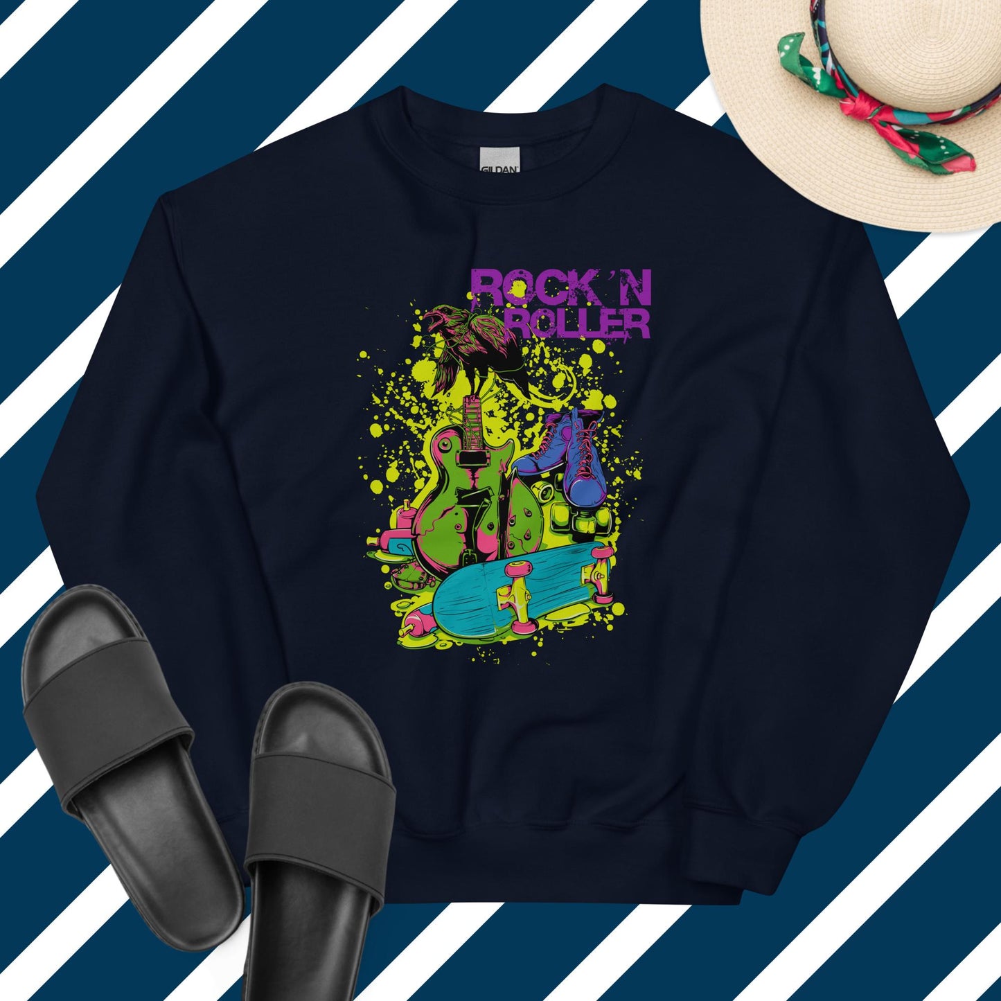 Rock and roller unisex sweatshirt