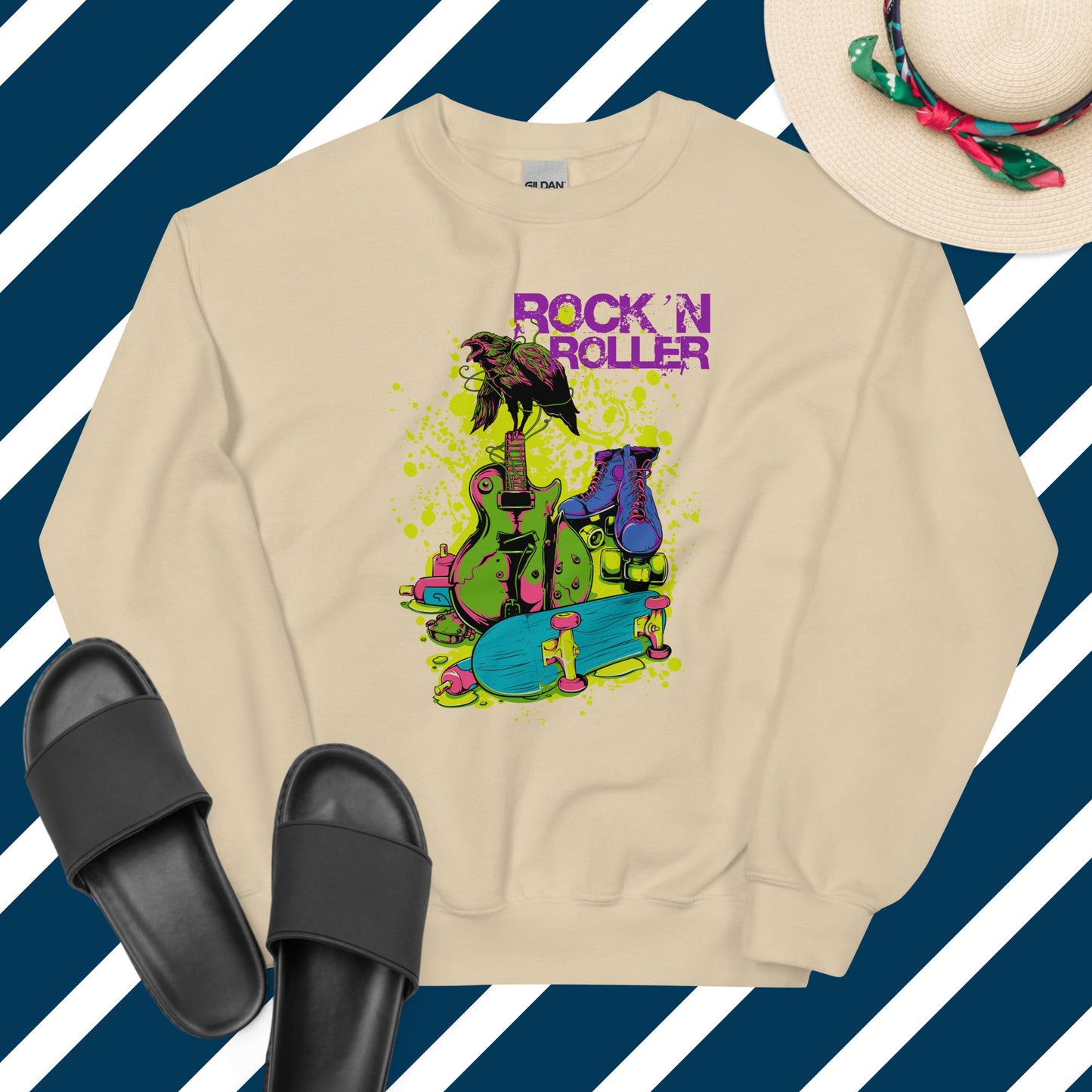 Rock and roller unisex sweatshirt