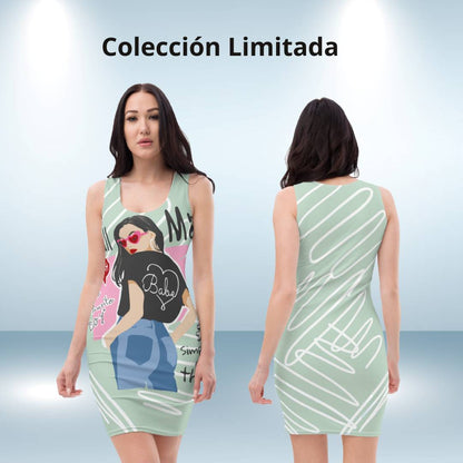 Vestido ajustado chic Call Me verde